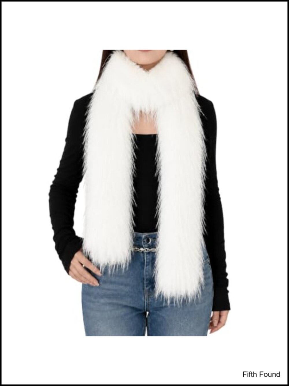 Faux Fur Winter Scarf Long Warm Neck Wrap for Women Cold Weather